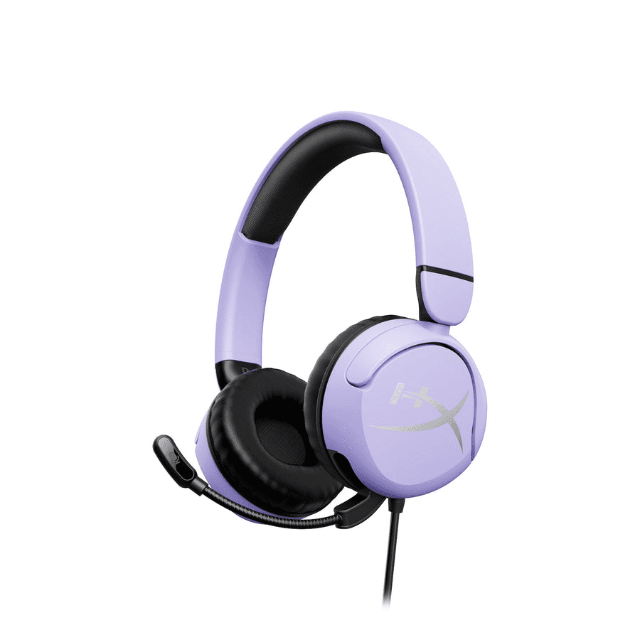 HyperX Cloud Mini Wired Headset, Lightweight comfort, Multiplatform compatibility, Adjustable, rotating earcups, Lavender | 7G8F5AA thumbnail 4