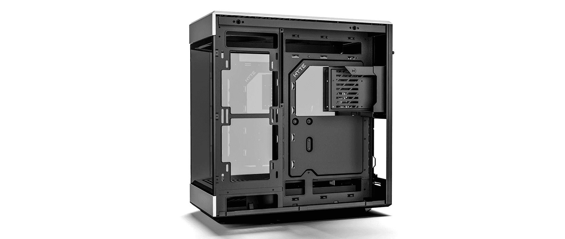 HYTE HYTE Y60 Modern Aesthetic Mid-Tower ATX Gaming PC Case, Panoramic Tempered Glass Design, Dual Chamber, 360mm Radiator Support, 6x 120mm Fans, PCIE 4.0 Cable, White | CS-HYTE-Y60-WW - thumbnail 7