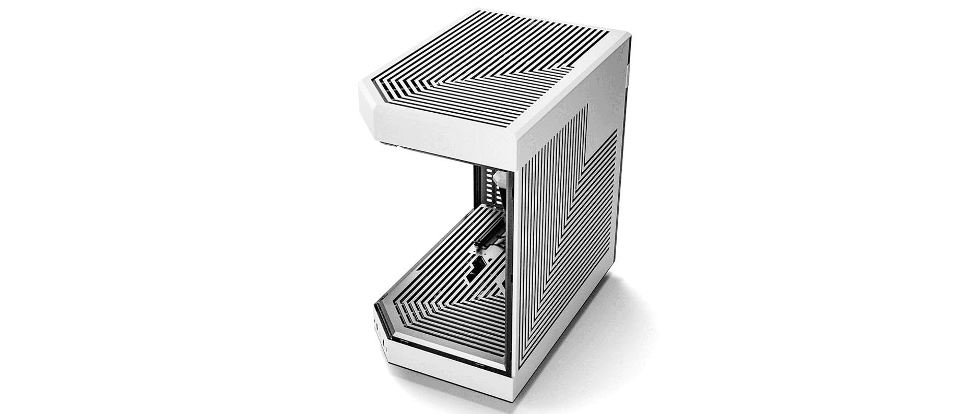 HYTE HYTE Y60 Modern Aesthetic Mid-Tower ATX Gaming PC Case, Panoramic Tempered Glass Design, Dual Chamber, 360mm Radiator Support, 6x 120mm Fans, PCIE 4.0 Cable, White | CS-HYTE-Y60-WW - thumbnail 3