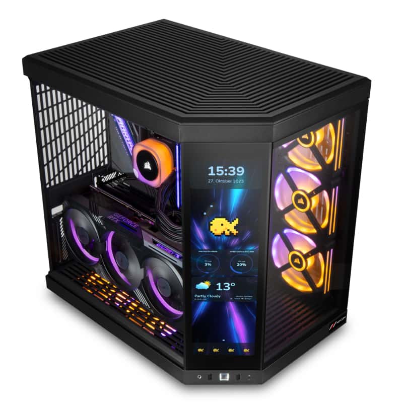 Nanotech Nanotech HYTE Y70 Touch Premium Gaming PC: Core 14th Gen i9-14900KS, RTX 4090 24G GAMING OC, 64GB (2x32GB) DDR5 DRAM 6400MT/s, 4TB PCIe NVMe 4.0, 1300w 80 Plus Platinum, 360 AIO Liquid CPU Cooler, WiFi+BT, 1 Year Warranty - thumbnail 1