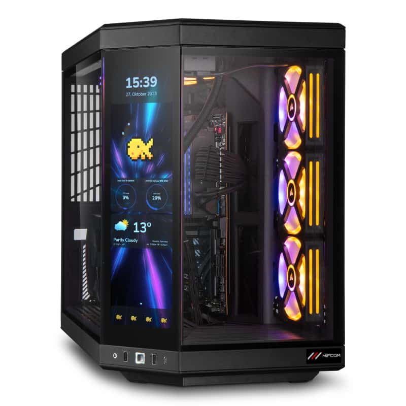 Nanotech Nanotech HYTE Y70 Touch Premium Gaming PC: Core 14th Gen i9-14900KS, RTX 4090 24G GAMING OC, 64GB (2x32GB) DDR5 DRAM 6400MT/s, 4TB PCIe NVMe 4.0, 1300w 80 Plus Platinum, 360 AIO Liquid CPU Cooler, WiFi+BT, 1 Year Warranty - thumbnail 3