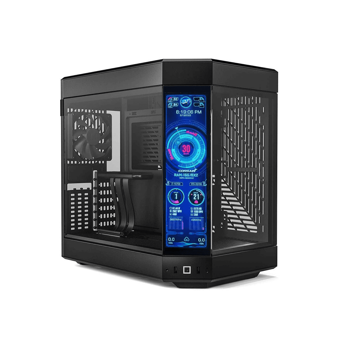 HYTE Y60 MSI POWERED RENDERING GAMING PC  INTEL 13900K  Z790-A MSI  2TB SAMSUNG 990 PRO 1000W GOLD POWER SUPPLY WITH HYTE DISPALY MODULE  4070TI 12GB??GRAPHIC??CARD - thumbnail 11