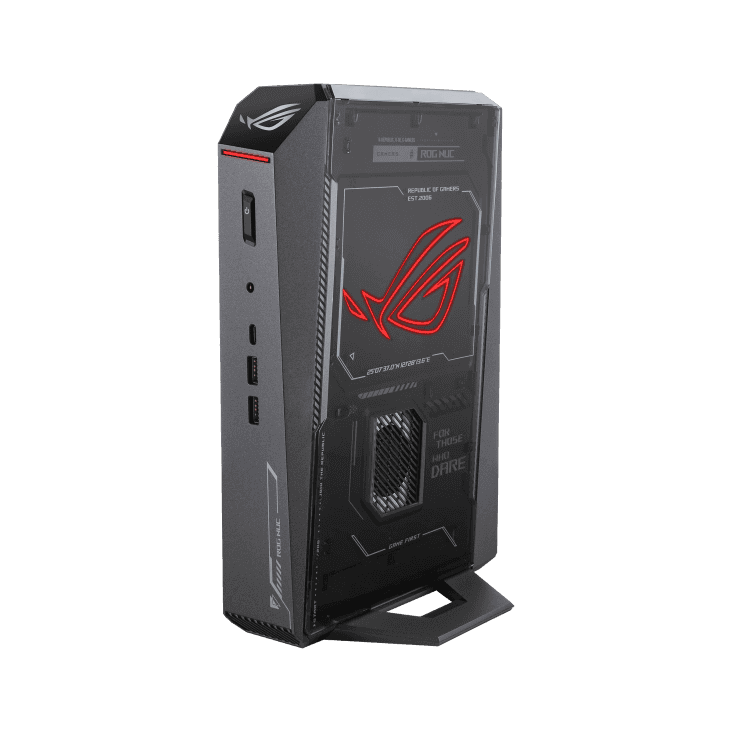 ASUS ROG NUC (2025) Mini PC, Intel Core Ultra 9 275HX 24 Core-Processor, NVIDIA GeForce RTX 5070Ti GDDR7, 32GB DDR5 RAM (Upto 48GB), 1TB NVMe M.2 SSD, Win 11 Home | 90AS00I1-M000D0 thumbnail 1