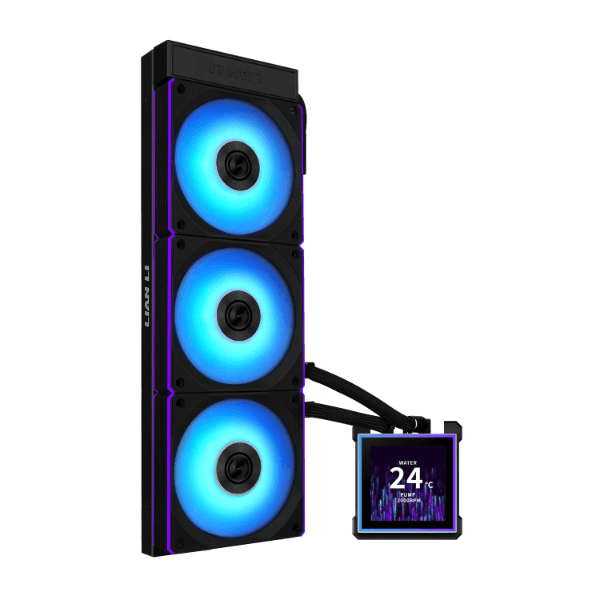 LIAN LI Lian li HydroShiftII LCD-S 360CL Black 360mm AIO Liquid Cooler, 3.4" IPS LCD Display, Wireless Aesthetic, 3200 RPM | G89.GHS2LCDS36CB.00 - thumbnail 1