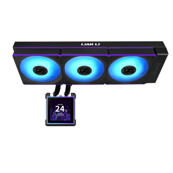 Lian li HydroShiftII LCD-S 360CL Black 360mm AIO Liquid Cooler, 3.4" IPS LCD Display, Wireless Aesthetic, 3200 RPM | G89.GHS2LCDS36CB.00 thumbnail 2