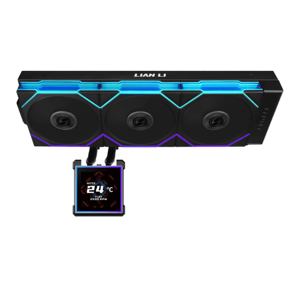Lian Li HydroShift II LCD-S 360TL Black AIO Liquid Cooler, 3.4" IPS LCD, Wireless Aesthetic, 3200 RPM Pump | G89.GHS2LCDS36TB.00 thumbnail 2