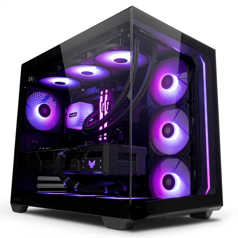 Nanotech AMD x TUF Gaming PC, AMD Ryzen 7 7800X3D, TUF GAMING RTX 5060 Ti OC Edition 16GB, 32GB (2x16GB) DDR5 6000Mhz, 1TB NVMe, Liquid Cooler, WiFi - thumbnail 1