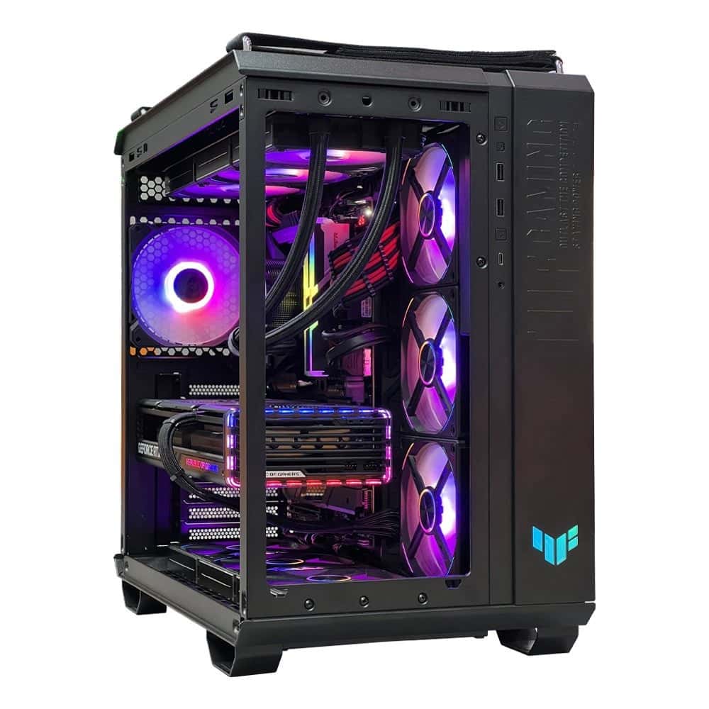 Gaming PC ENTERPRISE/RENDER NODE GAMING PC POWERED BY ASUS PARTS AMD RYZEN THREADRIPPER PRO 5975WX   256GB RAM  (8*32GB DDR4 3200 RAM )  ASUS 4090 STRIX GRAPHIC CARD  1200W ASUS POWER SUPPLY  ASUS 3 FAN COOLER - thumbnail 4