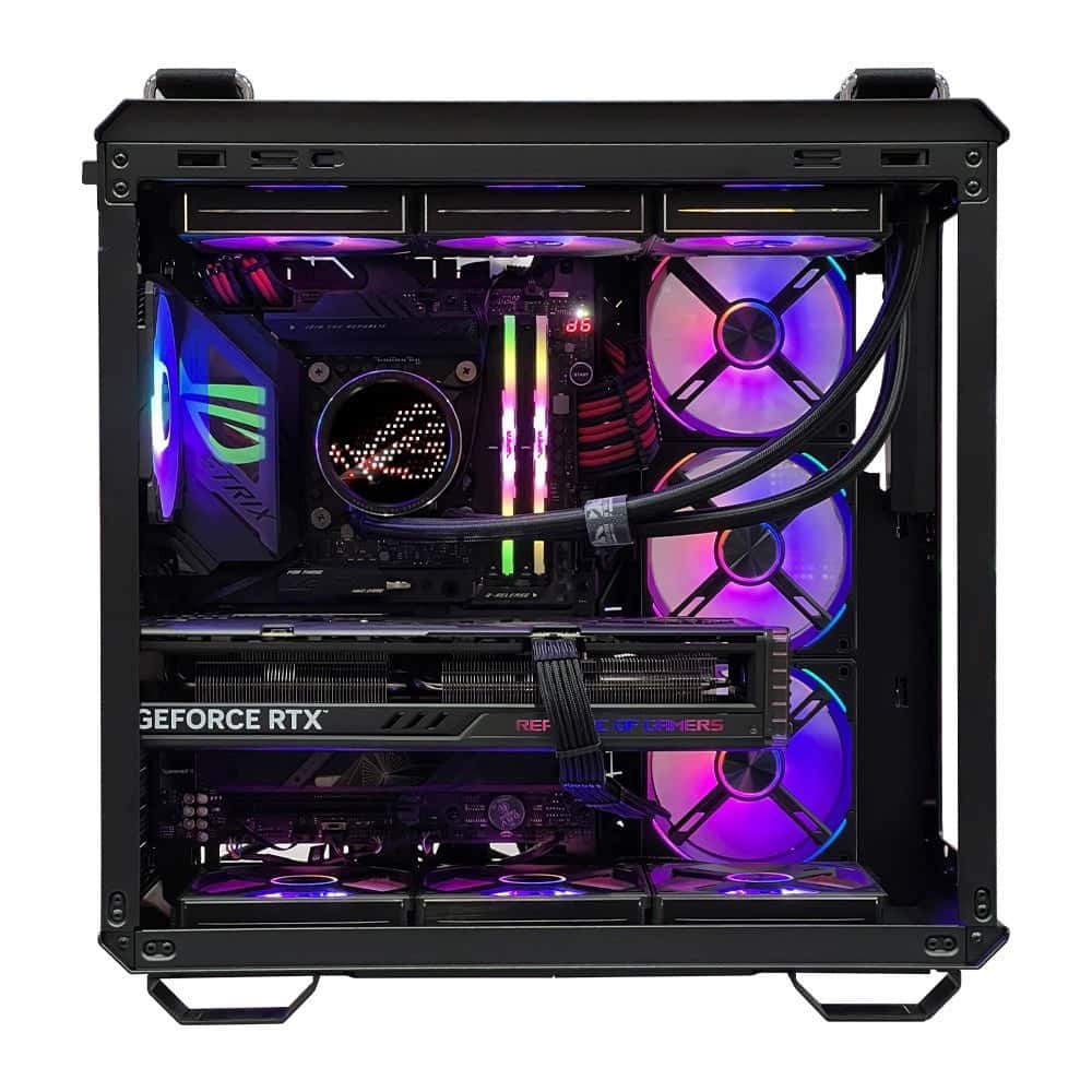 Gaming PC ENTERPRISE/RENDER NODE GAMING PC POWERED BY ASUS PARTS AMD RYZEN THREADRIPPER PRO 5975WX   256GB RAM  (8*32GB DDR4 3200 RAM )  ASUS 4090 STRIX GRAPHIC CARD  1200W ASUS POWER SUPPLY  ASUS 3 FAN COOLER - thumbnail 5