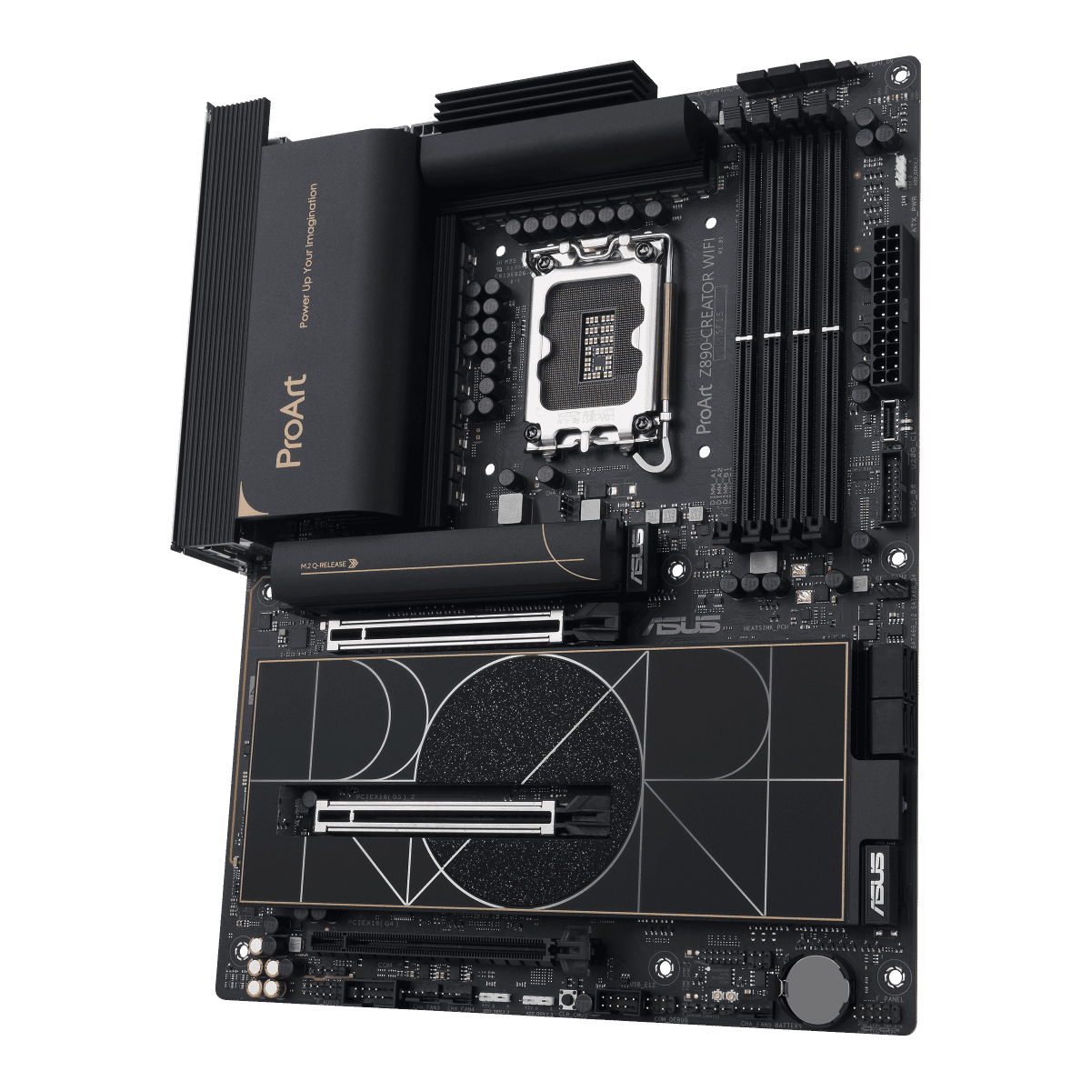 Asus Asus PROART Z890-CREATOR WIFI Intel Z890 LGA1851 ATX Content Creation motherboard, PCIe 5.0, DDR5 slots, 2x USB4® ports, 10G & 2.5G Ethernet, WiFi 7, 5x M.2 slots, USB 20Gpbs front-panel header | 90MB1JD0-M0EAY0 - thumbnail 2