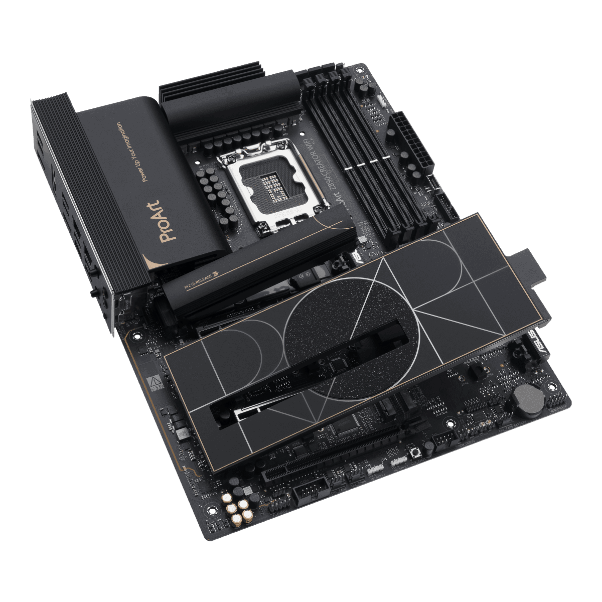 Asus Asus PROART Z890-CREATOR WIFI Intel Z890 LGA1851 ATX Content Creation motherboard, PCIe 5.0, DDR5 slots, 2x USB4® ports, 10G & 2.5G Ethernet, WiFi 7, 5x M.2 slots, USB 20Gpbs front-panel header | 90MB1JD0-M0EAY0 - thumbnail 5