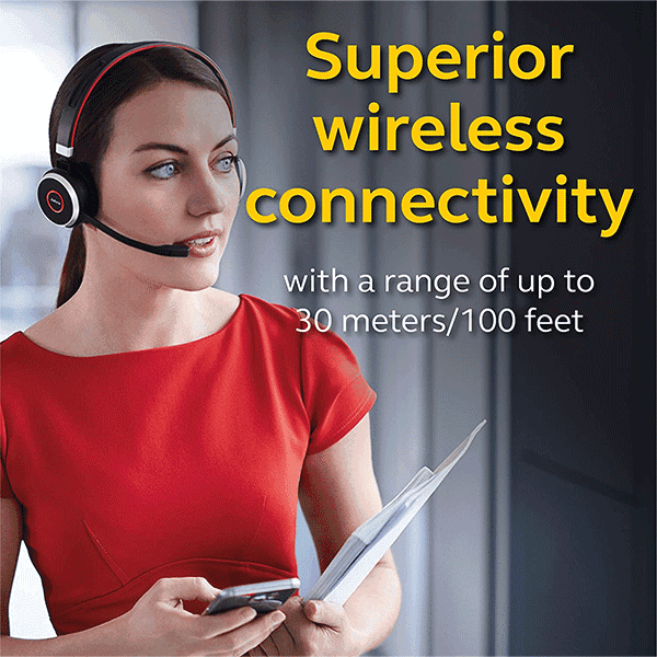 Jabra Jabra Evolve 65 SE Link380a MS Stereo Bluetooth Headset with Dual Connectivity, Noise Cancelling Microphone, Up to 12h Battery Life, 30m Wireless Range, For Multi Tasking, Black | 6599-833-309 - thumbnail 4