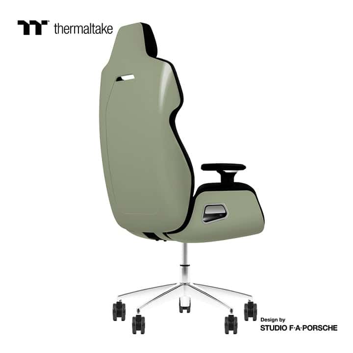 Thermaltake Argent E700 Real Leather Gaming Chair, Design by Studio F. A. Porsche, 4D Adjustable Armrests, Wire-Control Mechanism, 4 Gas Lift-Matcha Green - thumbnail 6