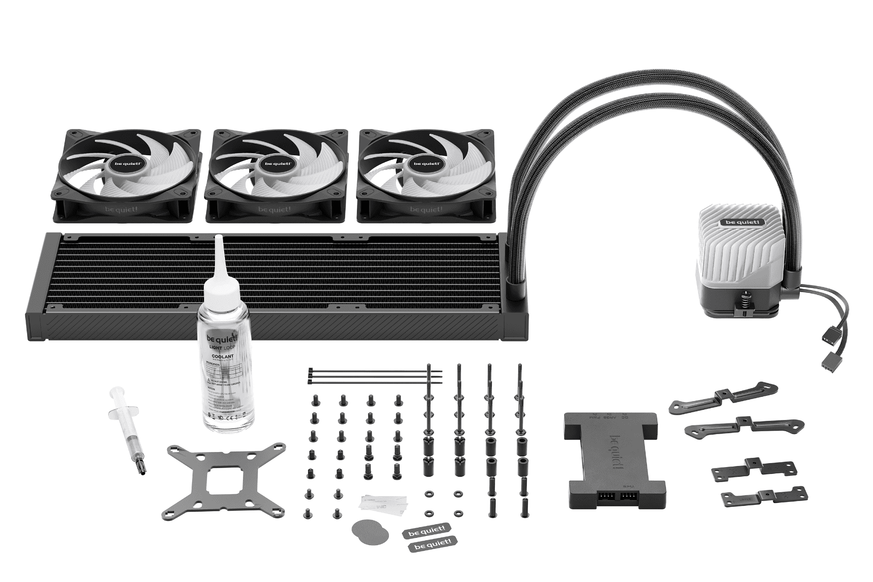 Be quiet! be quiet LIGHT LOOP 360mm Black  All-in-One Liquid Cooling, 3x Light Wings LX PWM Fans, ARGB Cooling Block, 2900 Pump speed (rpm) | BW022 - thumbnail 3