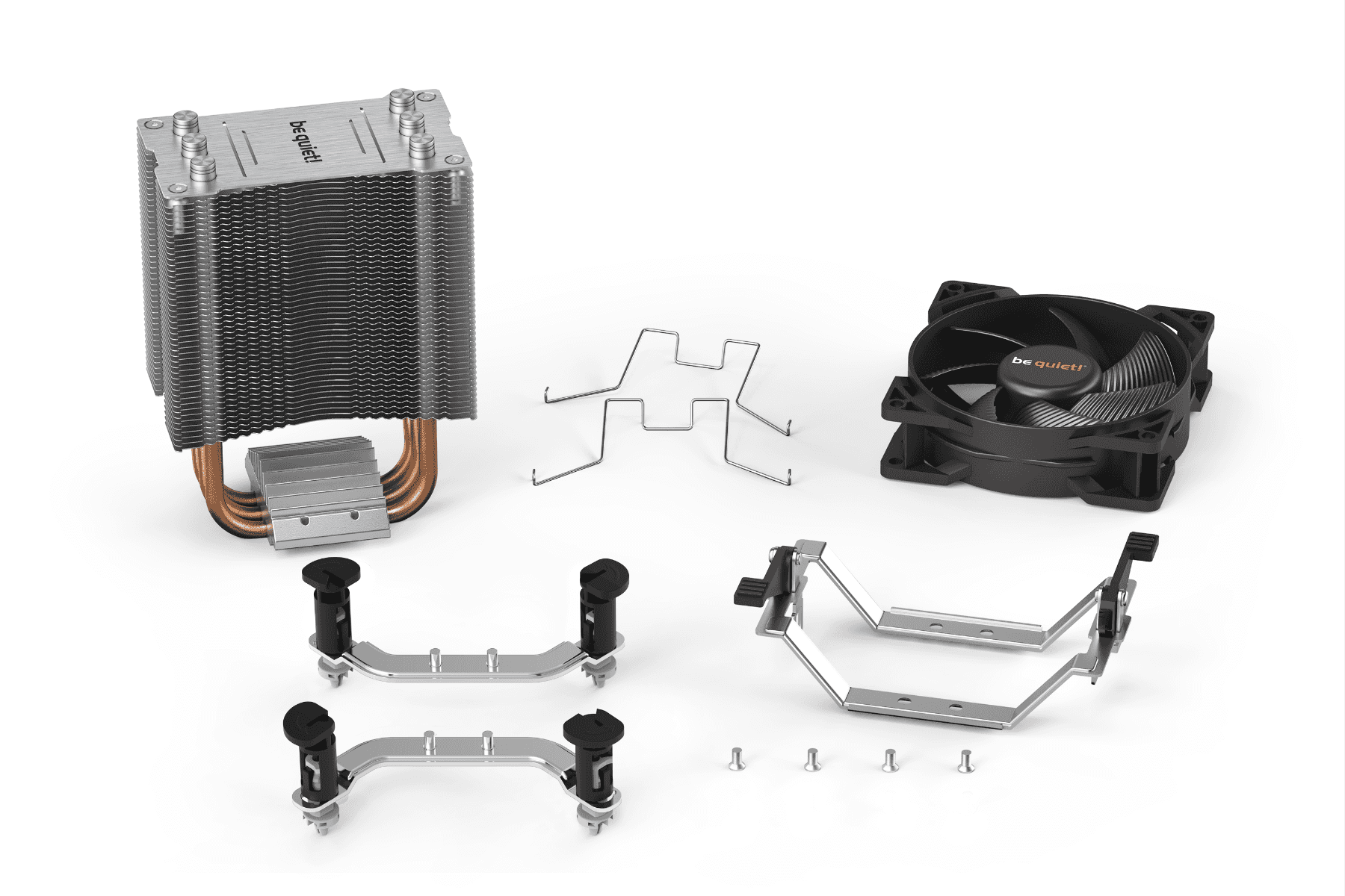 Be quiet! Be Quiet! Pure Rock Slim 2 CPU Cooler, Pure Wings 2 92mm PWM Fan, 2000 RPM Fan Speed, 34.9 CFM Fan Airflow, Aluminum / Copper Base Material, 4-Pole Fan Motor Technology, Black | BK030 - thumbnail 4