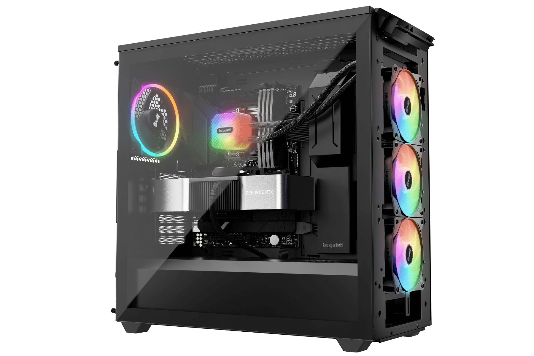 Be quiet! be quiet LIGHT LOOP 360mm Black  All-in-One Liquid Cooling, 3x Light Wings LX PWM Fans, ARGB Cooling Block, 2900 Pump speed (rpm) | BW022 - thumbnail 7