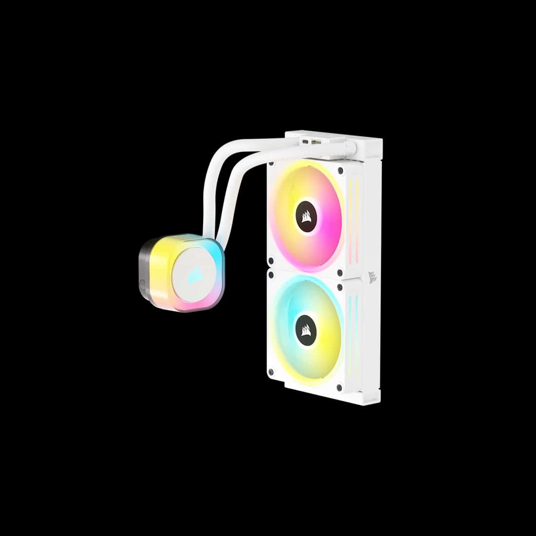 Corsair CORSAIR iCUE LINK H100i RGB AIO 240mm CPU Cooler - White, QX120 Fans, AM5/LGA 1700/1851 | CW-9061005-WW - thumbnail 5