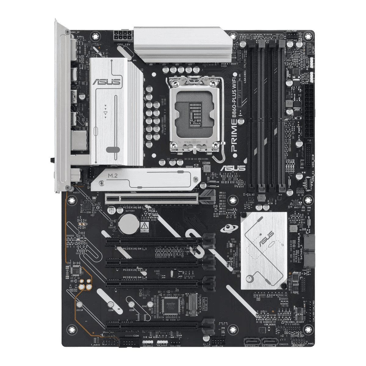 Asus ASUS Prime B860-Plus WiFi LGA 1851 ATX Motherboard, Intel B860 Chipset, 4x DIMM DDR5 Slots, Up to 256GB Max Memory, 5x PCIe x16 Slots, 2x M.2 Slots, WiFi & BT Connectivity | 90MB1K50-M0EAY0 - thumbnail 2