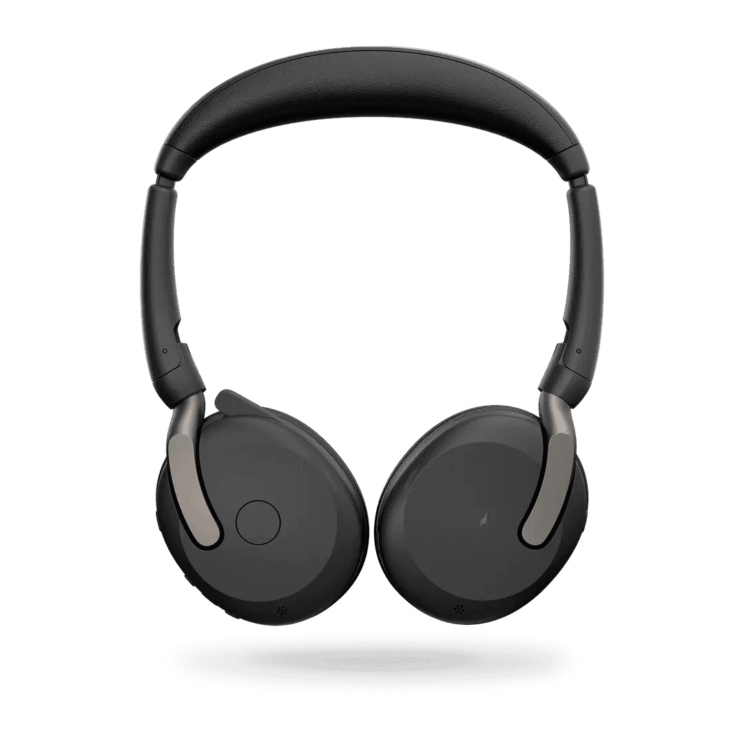 Jabra Jabra Evolve2 65 Flex UC Stereo Wireless Headset, USB-A, Bluetooth, Hybrid Active Noise Cancellation (ANC), Foldable Design, 360° Busylight, Dual Microphones, Black | 26699-989-999 - thumbnail 2