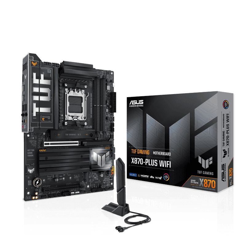 Asus ASUS PRIME RX9070 XT 16GB AMD Radeon OC Edition Graphics Card, ASUS TUF Gaming X870-PLUS WIFI AM5 Motherboard, PC Upgrade Bundle, Black - thumbnail 3