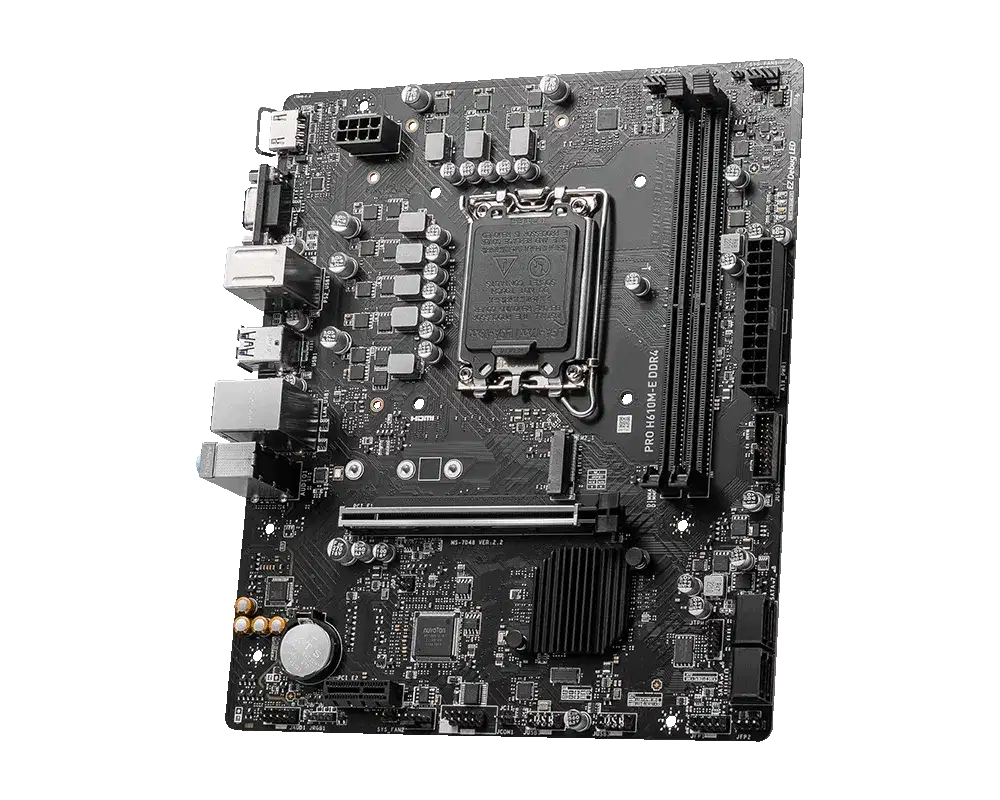 MSI MSI PRO H610M-E DDR4 Motherboard, Intel 12th/13th/14th Gen, LGA 1700, PCIe 4.0, Micro-ATX | 911-7D48-012 - thumbnail 4