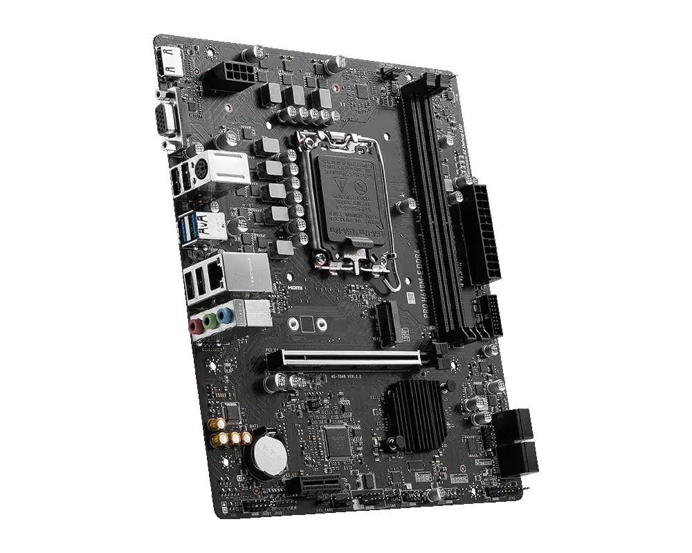 MSI MSI PRO H610M-E DDR4 Motherboard, Intel 12th/13th/14th Gen, LGA 1700, PCIe 4.0, Micro-ATX | 911-7D48-012 - thumbnail 3