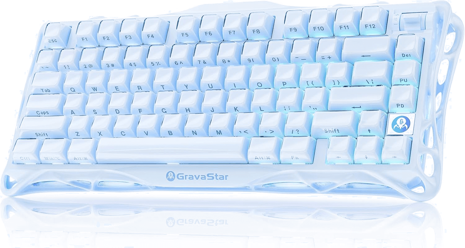 Gravastar GravaStar Ice Blue Special Edition Gaming Set: Mercury M1 Pro Mouse & Mercury K1 Mechanical Keyboard, Ice Blue - thumbnail 2
