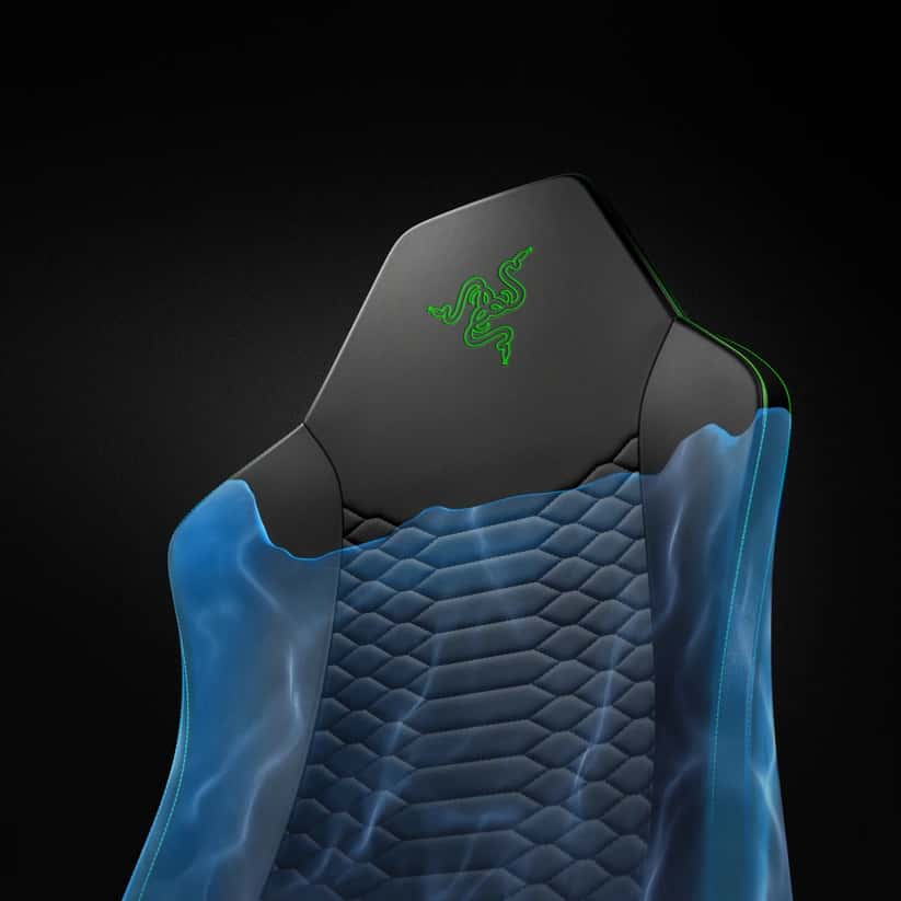 RAZER Razer Iskur V2 X NewGen Gaming Chair - Black/Green, Built-In Lumbar Support, 2D Armrests, 152° Recline | RZ38-05310700-R3G1 - thumbnail 7