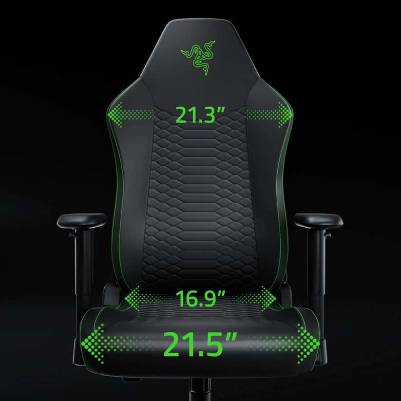 RAZER Razer Iskur V2 X NewGen Gaming Chair - Black/Green, Built-In Lumbar Support, 2D Armrests, 152° Recline | RZ38-05310700-R3G1 - thumbnail 6