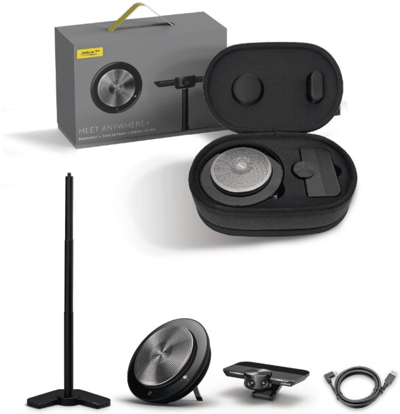 Jabra Jabra PanaCast Meet Anywhere+ Video Conference Bundle Conference Room Camera with 180 Panoramic-4K View Jabra Speak 750 Conference Speakerphone, MS Teams Certified, USB Cable, Table Stand, Case.  8403-129 - thumbnail 3