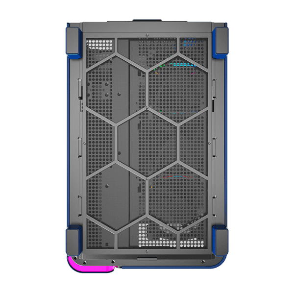 Montech Montech KING 95 PRO Middle Tower Case, Duo Airflow Modes ( Turbo Mesh Mode & Elegant Glass Mode ),  SPCC/Tempered glass, 4x120mm ARGB PWM Fans, Type-Cx1/USB3.0x2/Mic/Audiox1/LED Buttons | King 95 Pro Blue - thumbnail 7