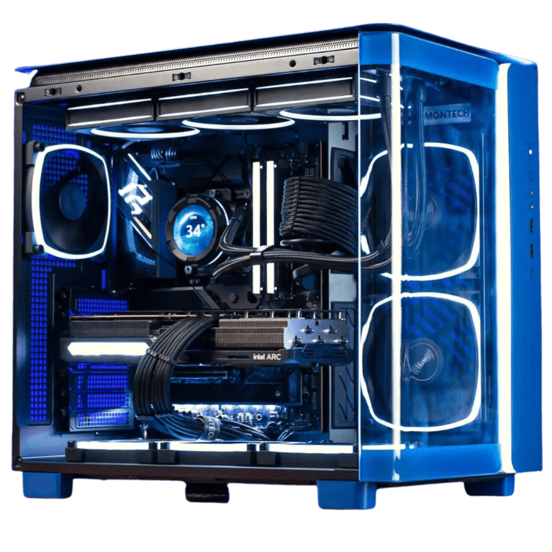 Blue High-End Gaming PC Powered By ASUS (AMD 9700X Ryzen 7, 32GB RAM, RTX 4080 SUPER GPU) - thumbnail 2