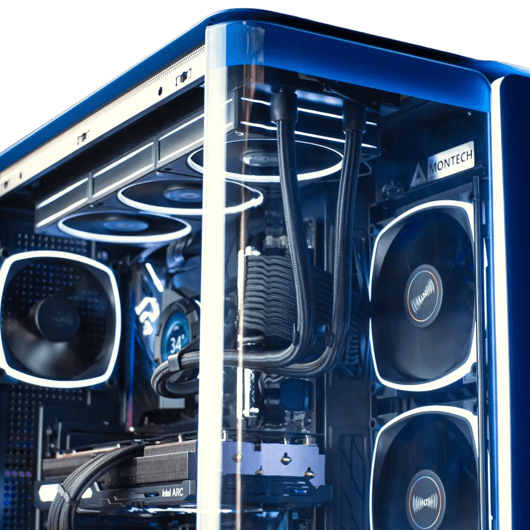 Blue High-End Gaming PC Powered By ASUS (AMD 9700X Ryzen 7, 32GB RAM, RTX 4080 SUPER GPU) - thumbnail 4