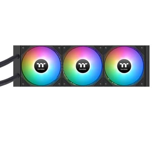 Thermaltake Thermaltake LA360 ARGB Sync AIO Liquid Cooler, 3x 120mm ARGB fans, RGB Water Block, 79.3 CFM (one fan) Air Flow, 3.45 mm-H2O (one fan) Static Pressure, Black | CL-W459-PL12SW-A - thumbnail 2