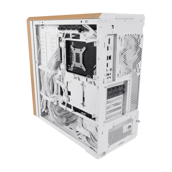 Lian Li LANCOOL 217 Mid-tower Workstation Case, Adaptive Front Fan Mounting, 5 Pre-installed Fans, Back-Connect Motherboards Compatible, Up to E-ATX/EEB Motherboard, Two PSU Mounting Directions, Two Power Buttons, PPLP Certification, White | LAN217W thumbnail 2