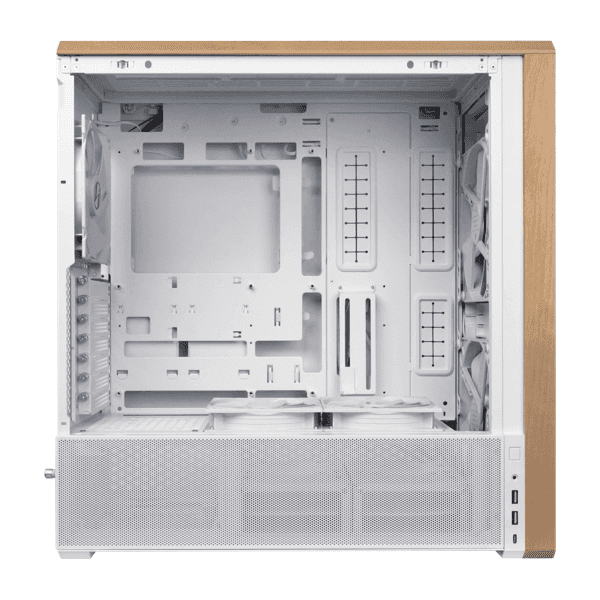 LIAN LI Lian Li LANCOOL 217 Mid-tower Workstation Case, Adaptive Front Fan Mounting, 5 Pre-installed Fans, Back-Connect Motherboards Compatible, Up to E-ATX/EEB Motherboard, Two PSU Mounting Directions, Two Power Buttons, PPLP Certification, White | LAN217W - thumbnail 5