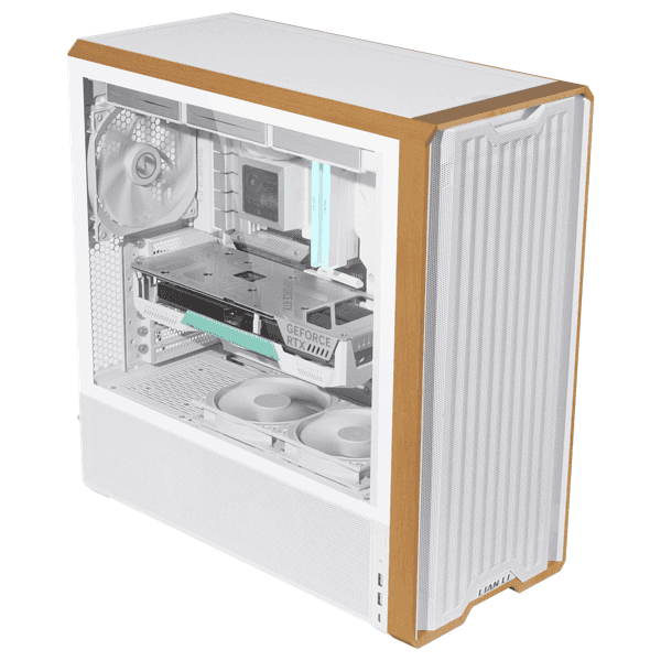 Lian Li LANCOOL 217 Mid-tower Workstation Case, Adaptive Front Fan Mounting, 5 Pre-installed Fans, Back-Connect Motherboards Compatible, Up to E-ATX/EEB Motherboard, Two PSU Mounting Directions, Two Power Buttons, PPLP Certification, White | LAN217W thumbnail 3
