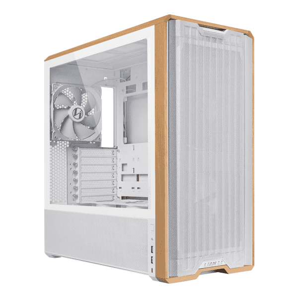 LIAN LI Lian Li LANCOOL 217 Mid-tower Workstation Case, Adaptive Front Fan Mounting, 5 Pre-installed Fans, Back-Connect Motherboards Compatible, Up to E-ATX/EEB Motherboard, Two PSU Mounting Directions, Two Power Buttons, PPLP Certification, White | LAN217W - thumbnail 1