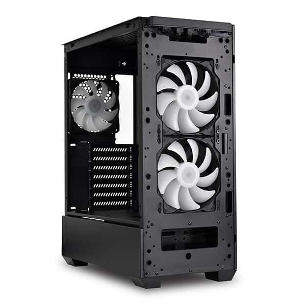 LIAN LI Lian Li Lancool 205 Mesh C X Airflow ATX PC Case, Tower Chassis, Tempered Glass Side Panel, SPCC Mesh Panel, 165mm PSU, 120mm PWM Fan, USB 3.0, 160mm Height Clearence, Black | Lancool 205 Mesh C - thumbnail 4