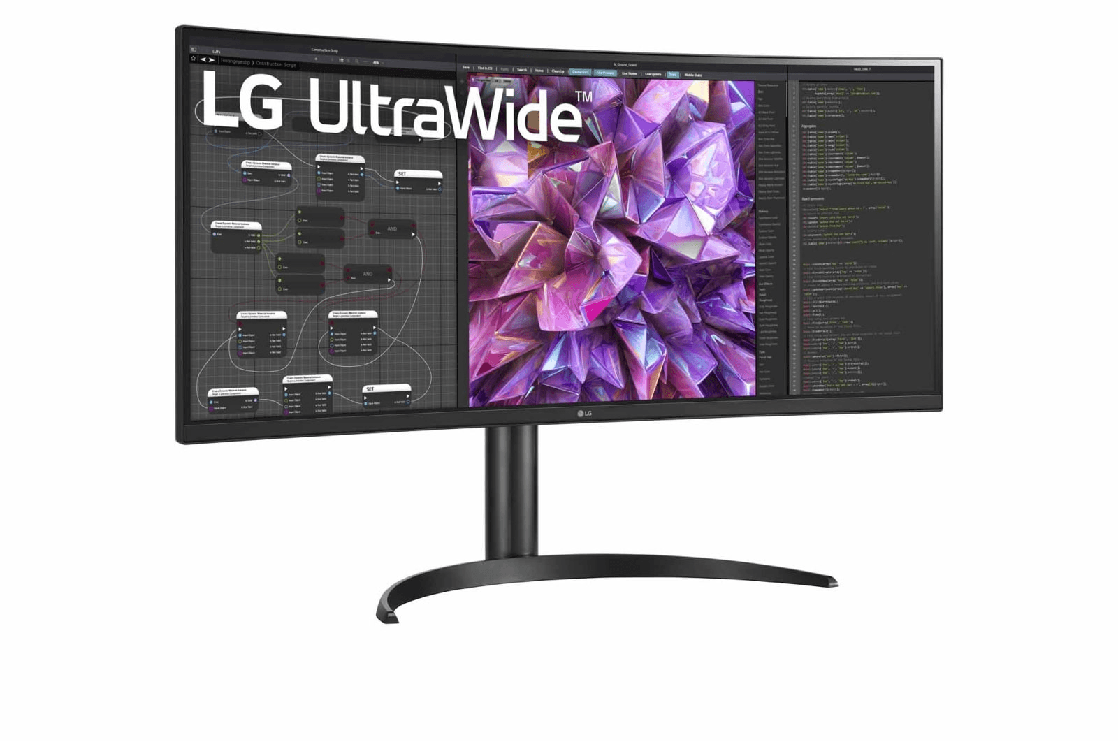 LG 34WQ75C-B 34'' UltraWide QHD IPS Curved Monitor, 60Hz Refresh Rate, 5ms Gtg Response Time, 1.07B Color Depth, 21:9 Aspect Ratio, HDR10, USB Type-C, LAN Port, Black | 34WQ75C-B thumbnail 3