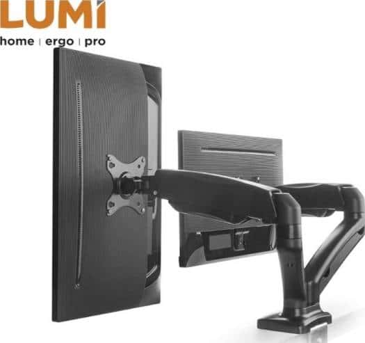 Other Skill Tech LCD stand, Dual-screen, two-screen desktop universal rotary lift bracket Dual Monitor, Full Motion Monitor Stand Desk Mount Supports 2 Screens | SH130-C024 - thumbnail 2