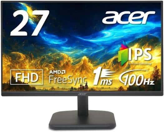 Acer Acer EK271Ebmix Monitor, 27" FHD IPS Display, 100Hz Refresh Rate, 1ms (VRB) Response Time, AMD FreeSync Technology, Flickerless Feature, Built-In Speaker | EK271EBMIX - thumbnail 2