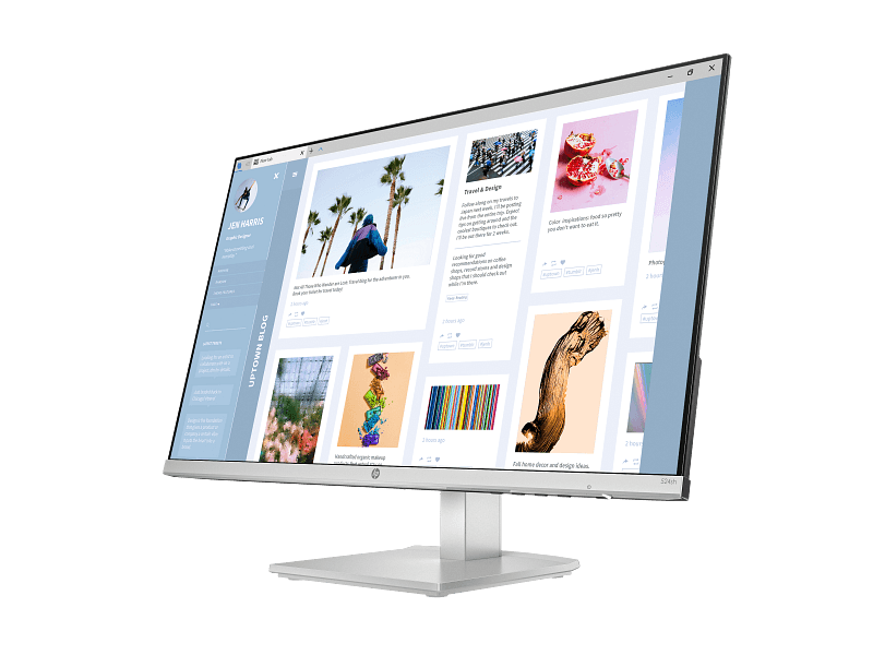 HP Series 5 524 SH 23.8 inch FHD Height Adjust Monitor, 23.8" FHD IPS Display, 100Hz Refresh Rate, 5ms (GtG W/ Overdrive) Response Time, Black/Silver | 94C19AA thumbnail 2