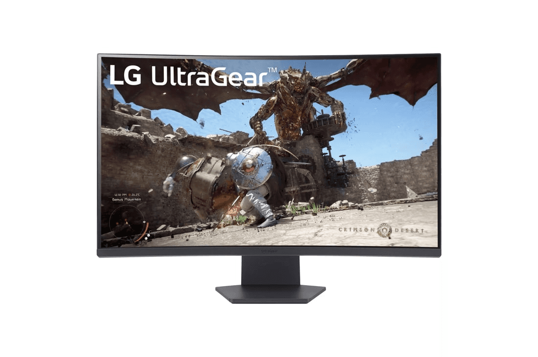 LG LG 32GS60QC-B 32'' UltraGear Curved Gaming Monitor, Full HD, 180Hz, 1ms, AMD FreeSync, HDR10, 1000R, 2560 x 1440, VA Panel,  Flicker Safe, OnScreen Control (OSC) - thumbnail 1