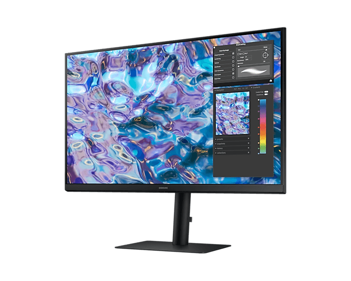 SAMSUNG Samsung 27" ViewFinity S6 QHD Monitor with IPS Panel, ergonomic design, 75Hz refresh rate, 5(GTG) Response Time, sRGB Coverage 0.99, Eye Saver Mode, Flicker Free, Wall Mountable  | LS27B610EQMXUE - thumbnail 3