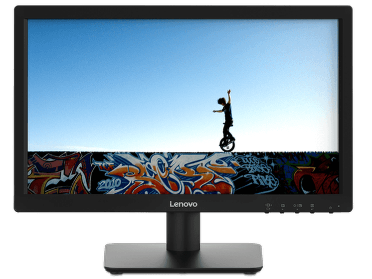 Lenovo Lenovo D19-10 18.5" HD TN Businesses Monitor, WLED Anti-glare 16:9 Display, 5ms Response Time, 16.7M Colors with 72% NTSC, 1x HDMI 1.4, 1x VGA, Black | 61E0KCT6UK - thumbnail 1