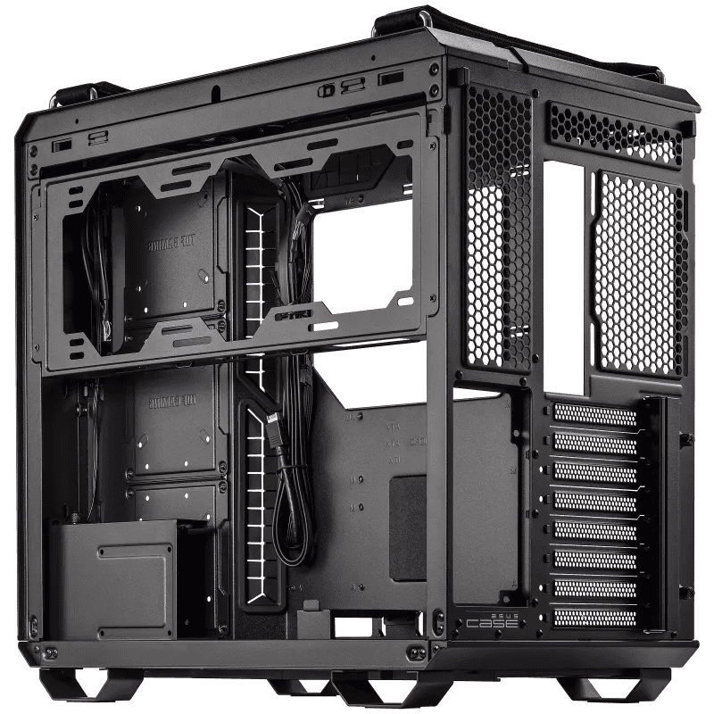 Asus ASUS TUF Gaming GT502 Black ATX Mid-Tower Computer Case with Front Panel RGB Button, USB 3.2 Type-C and 2x USB 3.0 Ports, 2- way Graphic Card Mounting Orientation Compatible, 360mm and 280mm Radiator | 90DC0090-BC9000 - thumbnail 3