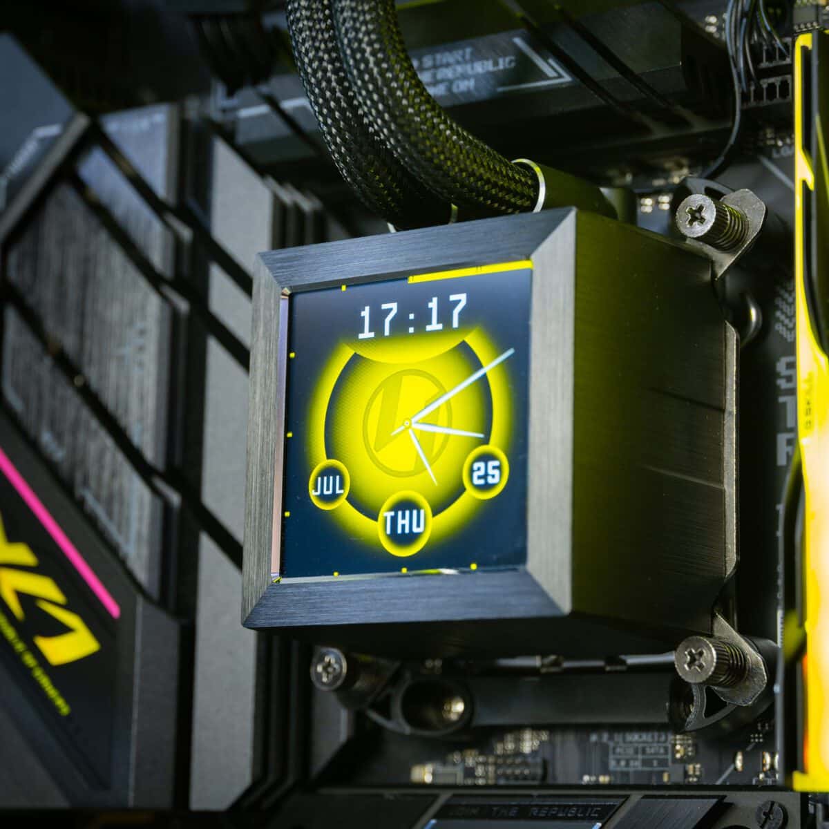 Nanotech Lamborghini Edition Gaming PC, I9-14900K 14TH Gen, 4080 SUPER 16 GB, 64GB (2x32GB) 6400MHz, 2 TB NVMe, AIO 360mm Cooler, 1250W  - thumbnail 4