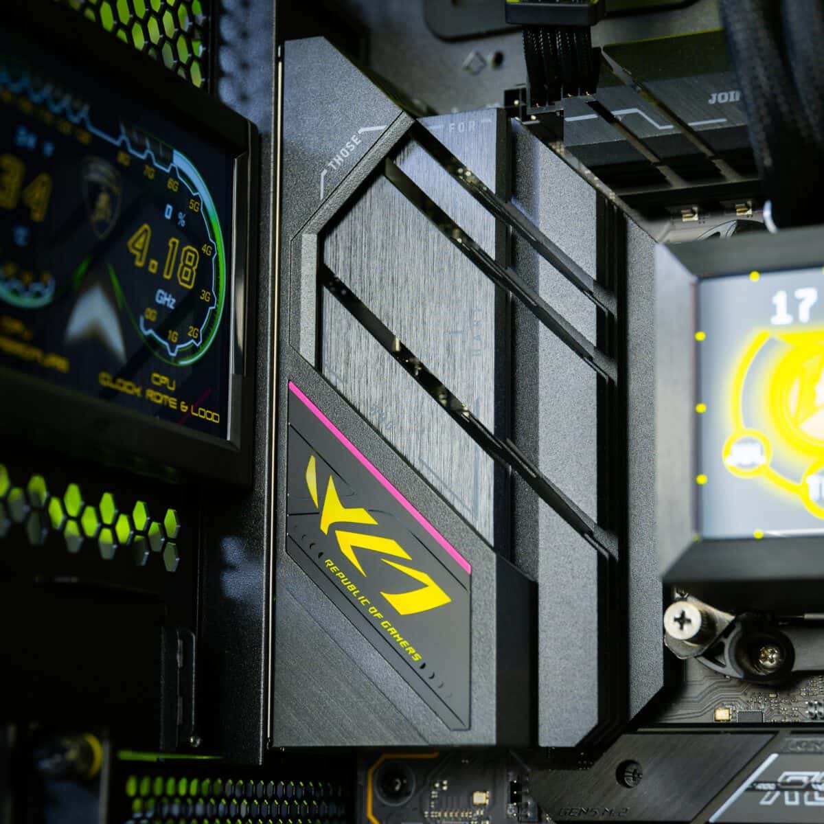 Nanotech Lamborghini Edition Gaming PC, I9-14900K 14TH Gen, 4080 SUPER 16 GB, 64GB (2x32GB) 6400MHz, 2 TB NVMe, AIO 360mm Cooler, 1250W  - thumbnail 3