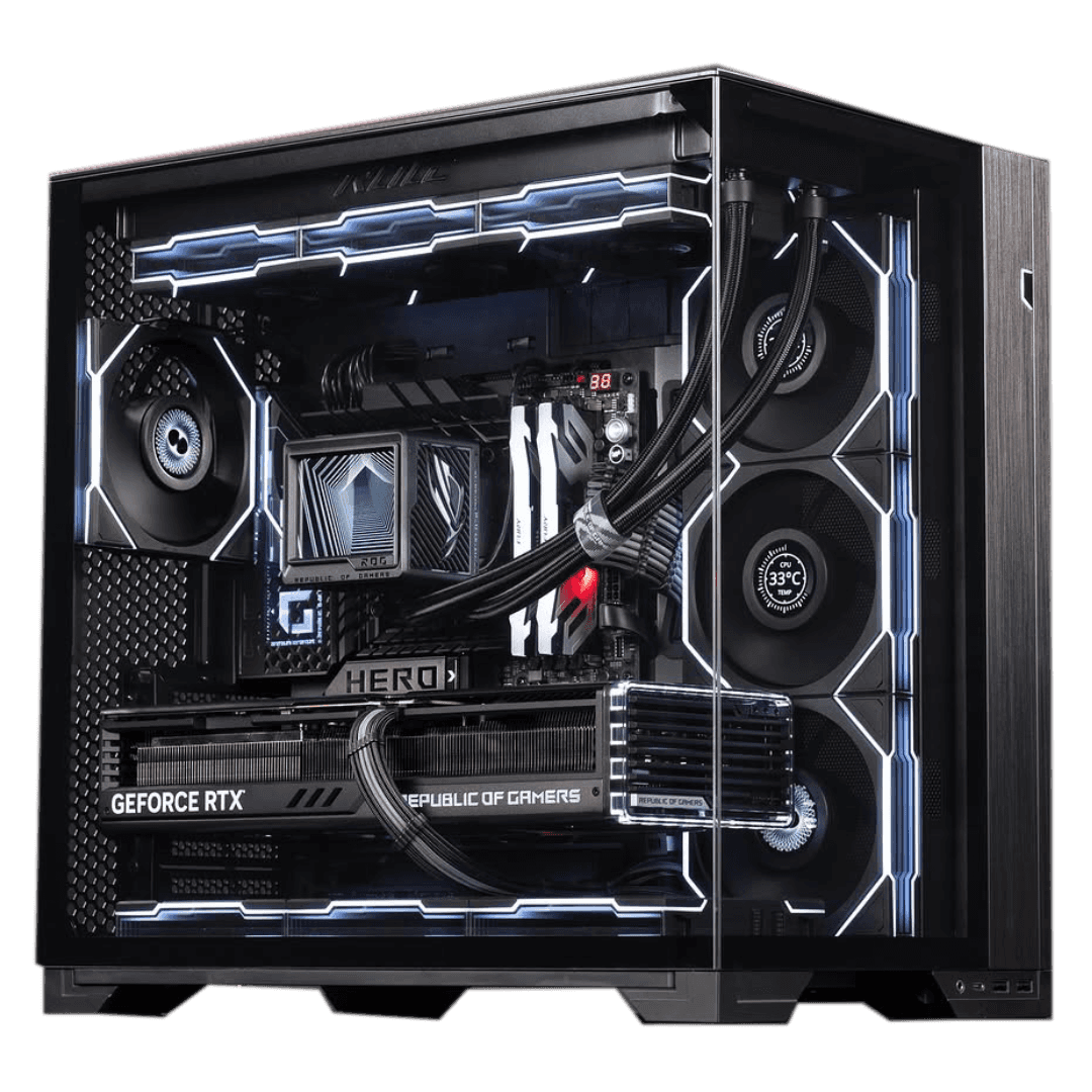 LIAN LI Extreme Compact Gaming PC, Core Ultra 7 265KF, RTX 4080 Super 16GB OC, 64GB (2x32GB) 6000MTs, 990 PRO 4TB NVMe, 1000W, Extreme AIO Cooler - thumbnail 2